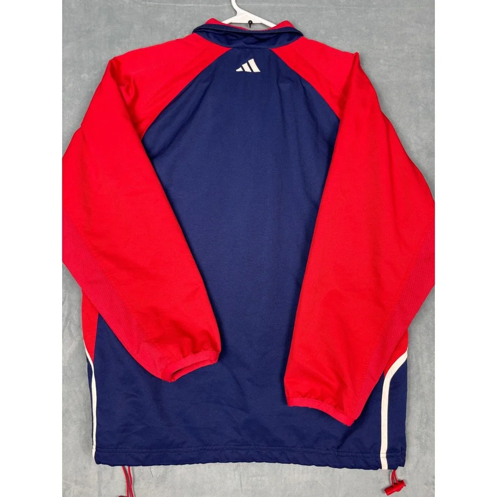 Adidas Climalite Vintage Track Jacket Navy Red Full Zip Mens Large